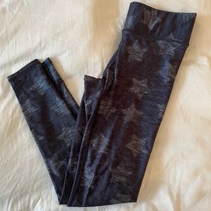 Heather blue camo/stars TEREZ athletic leggings